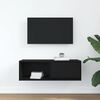 vidaXL TV Cabinet Black Oak 80x31x25.5 cm Engineered Wood