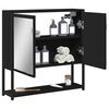 vidaXL Bathroom Mirror Cabinet Black 60x16x60 cm Engineered Wood
