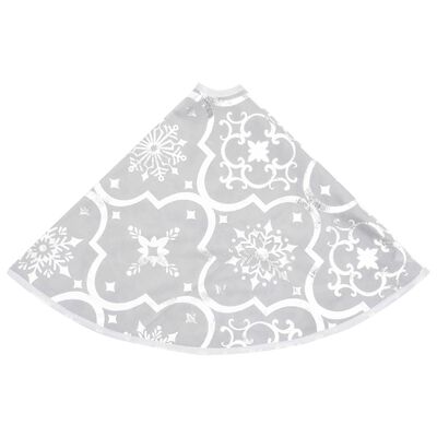 vidaXL Luxury Christmas Tree Skirt with Sock White 150 cm Fabric