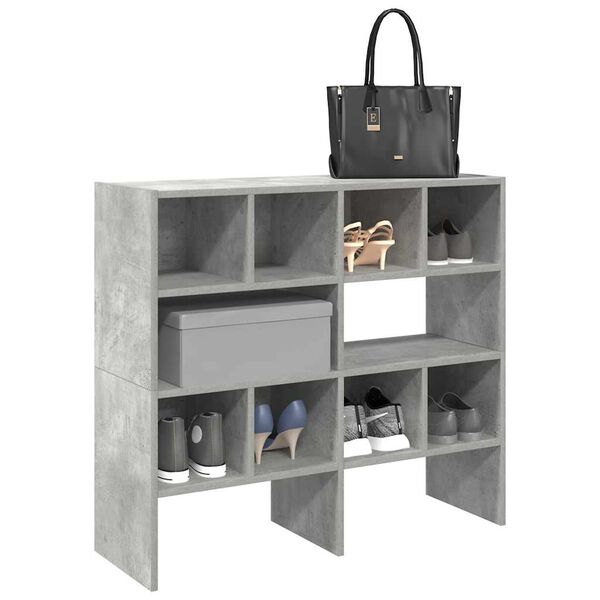 vidaXL Shoe Racks 2 pcs Stackable Concrete Grey 89.5x30x40 cm