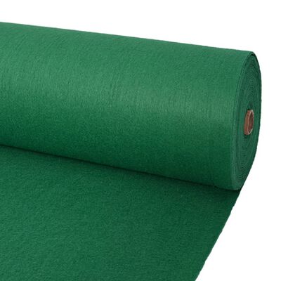 vidaXL Exhibition Carpet Plain 1x24 m Green