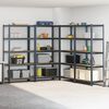 vidaXL 5-Layer Storage Shelves 4 pcs Anthracite Steel&Engineered Wood