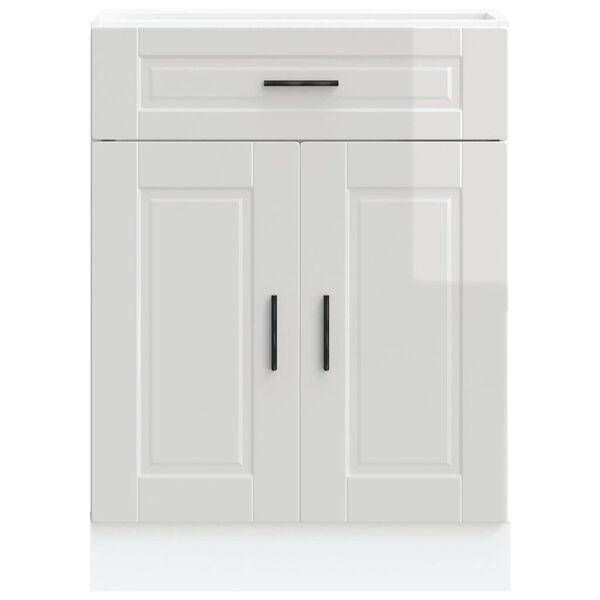 vidaXL Kitchen Base Cabinet&nbsp;Porto High Gloss White Engineered Wood
