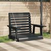 vidaXL Garden Swing Chair with Metal Chains Black Solid Wood Fir