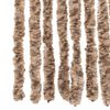 vidaXL Fly Curtain Beige and Dark Brown 56x200 cm Chenille