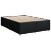 vidaXL Box Spring Bed with Mattress Black 140x200 cm Fabric