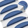 vidaXL Stair Mats 10 pcs 56x17x3 cm Blue Half Round