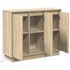 vidaXL LED Sideboard Sonoma Oak 90 x 32 x 75 cm Engineered Wood