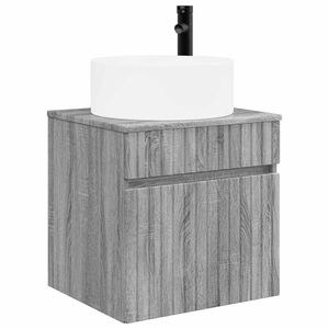 vidaXL Wall-mounted Sink Vanity Grey Sonoma 49 x 44.5 x 65.5 cm