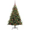 vidaXL Artificial Hinged Christmas Tree 150 LEDs Green 120 cm