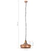 vidaXL Industrial Hanging Lamp Copper Iron & Solid Wood 26 cm E27