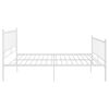 vidaXL Bed Frame without Mattress White Metal 180x200 cm Super King
