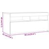vidaXL TV Cabinet with LED Lights Old Wood 90x35x40 cm Engineered Wood