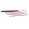 vidaXL Manual Retractable Awning Burgundy 400x300 cm