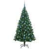 vidaXL Upside-down Artificial Pre-lit Christmas Tree with Ball Set PVC