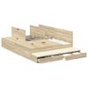 vidaXL Storage Bed Frame with Drawer Sonoma Oak 140 cm Engineered Wood