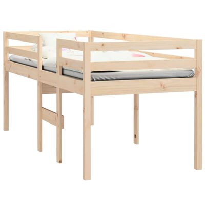 vidaXL High Sleeper Bed 90x200 cm Solid Wood Pine