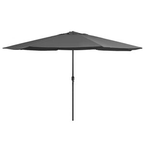 vidaXL Garden Parasol with Metal Pole 390 cm Anthracite