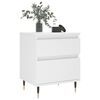 vidaXL Bedside Cabinet White 40x35x50 cm Engineered Wood