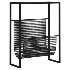 vidaXL Magazine Rack | Black | Steel | Medium | Magazine Rack | Rectangular
