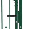 vidaXL Fence Gate with Spikes Steel 104x97 cm Green