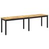 vidaXL Garden Bench 161 x 35 x 45 cm Solid Acacia Wood White and Black