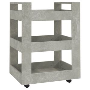 vidaXL Kitchen Trolley Concrete Grey 60x45x80 cm Engineered Wood