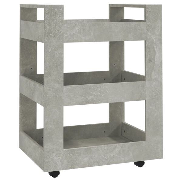 vidaXL Kitchen Trolley Concrete Grey 60x45x80 cm Engineered Wood