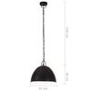 vidaXL Industrial Vintage Hanging Lamp 25 W Black Round 31 cm E27