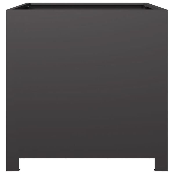 vidaXL Garden Planter Black 50x50x50 cm Steel