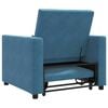 vidaXL Single Sofa Bed Reclining Blue 90 x 165 x 87 cm Velvet
