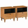 vidaXL Bedside Cabinet 2 pcs Light Brown 40 x 33 x 46 cm