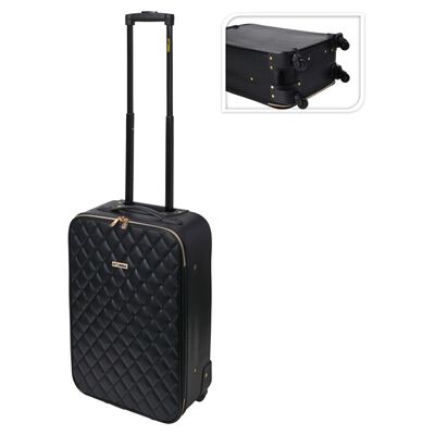 ProWorld Suitcase Quilt Design 28 L Black