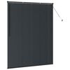 vidaXL Window Blind with Curtains Manual Black Aluminium