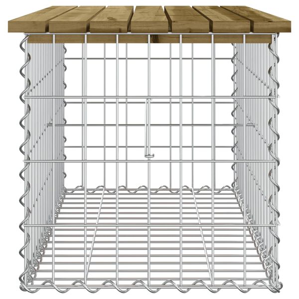 vidaXL Garden Bench Gabion Design 83x44x42 cm Impregnated Wood Pine