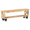 vidaXL TV Cabinet 130x30x42 cm Rough Mango Wood