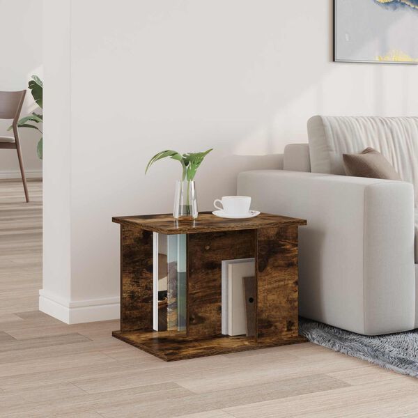 vidaXL Magazine Rack Smoked Oak 35 x 35 x 45 cm Engineered Wood