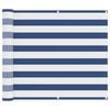vidaXL Balcony Screen Blue and White 100 x 500 cm PU coated oxford alu