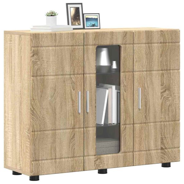 vidaXL Sideboard Sonoma oak 55.5 x 29 x 100 cm Engineered Wood