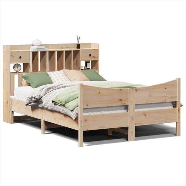 vidaXL Bed Frame without Mattress 140x190 cm Solid Wood Pine