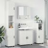 vidaXL Bathroom Furniture Set 4 pcs White Engineered wood & Metal