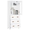 vidaXL Highboard White 69.5x34x180 cm Engineered Wood