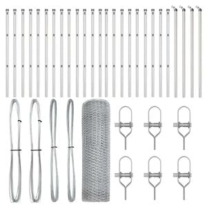 vidaXL Ground Fix Welded Wire Fence 50 x 0.6 m (W x H)