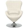 vidaXL Egg Chair Cream 63 x 73 x 90 cm Velvet