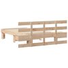 vidaXL Bed Frame with Headboard Brown 90 x 200 cm Solid Pine Wood