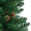 vidaXL Slim Christmas Tree with Real Wood and Cones Green 180 cm PVC