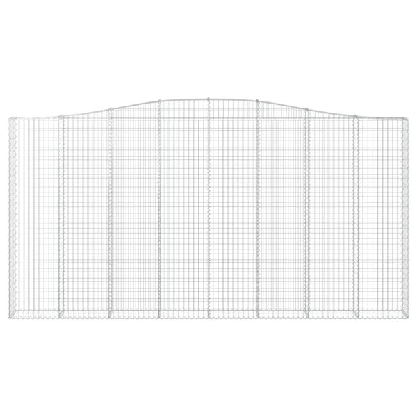 vidaXL Arched Gabion Basket 400x30x200/220 cm Galvanised Iron