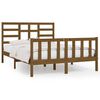 vidaXL Bed Frame without Mattress Honey Brown 150x200 cm Solid Wood