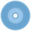 vidaXL Luxury Wash Basin Round Matt Light Blue 40x15 cm Ceramic