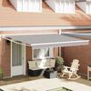 vidaXL Retractable Awning Manual Light Grey 400 x 300 cm Fabric